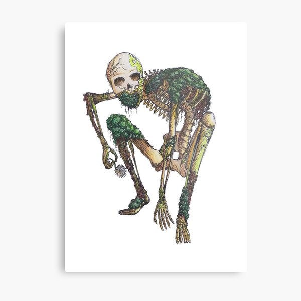 Earth Skeleton Metal Print