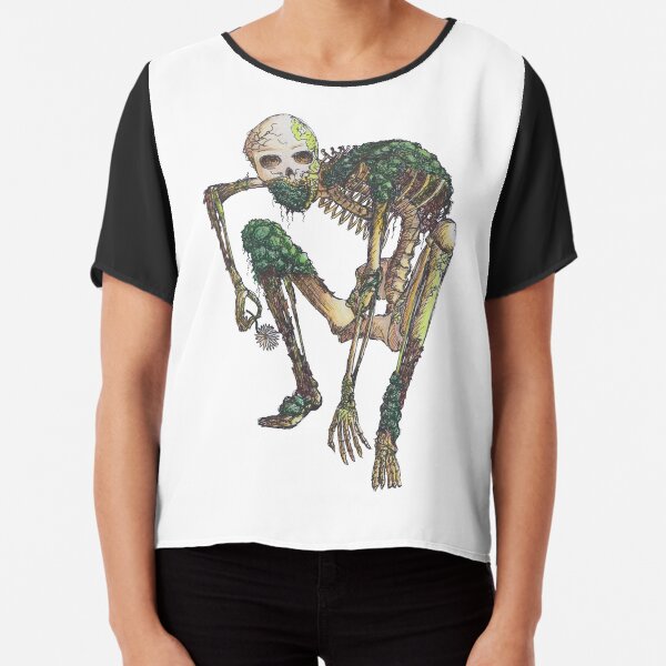 Earth Skeleton Chiffon Top