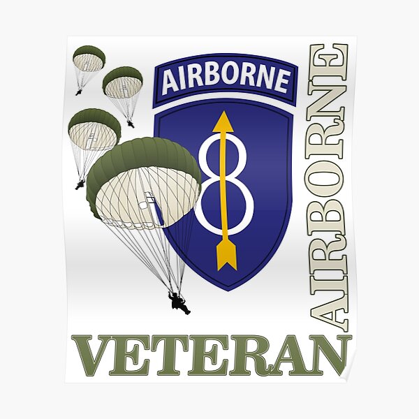 Airborne Veteran 8th Infantry Division Poster