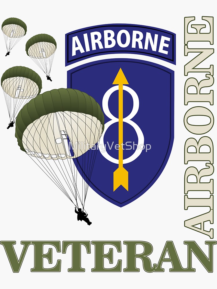 Airborne Veteran 8th Infantry Division by MilitaryVetShop