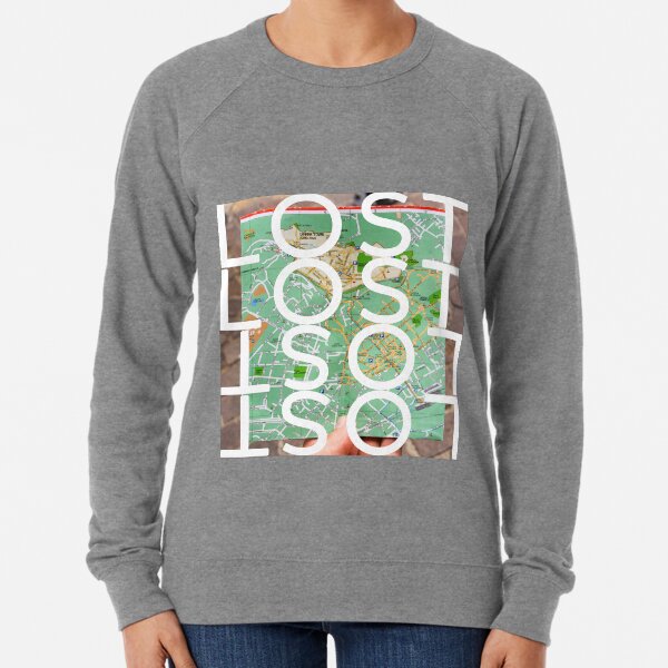 Lost while searching for directions on city map Lightweight Sweatshirt