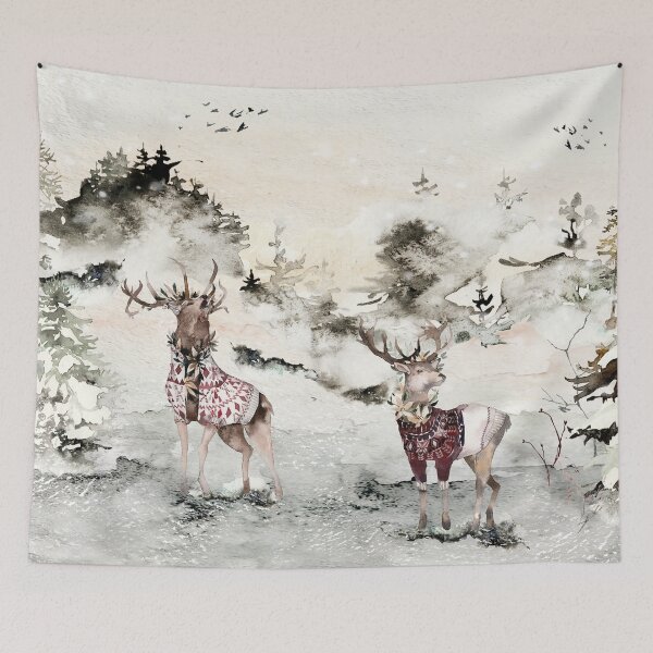 Item preview, Christmas Holiday Winter Deer Scene  designed and sold by OliviaAndAva.