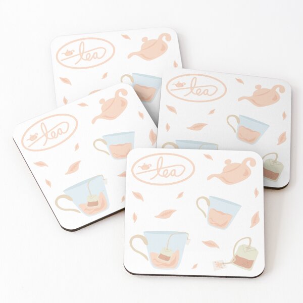 Item preview, Peach/Black Tea Set designed and sold by sweetheartgrams.