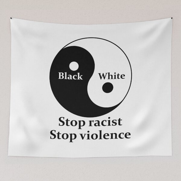 Item preview, Stop racist, Stop violence designed and sold by Francesko221.