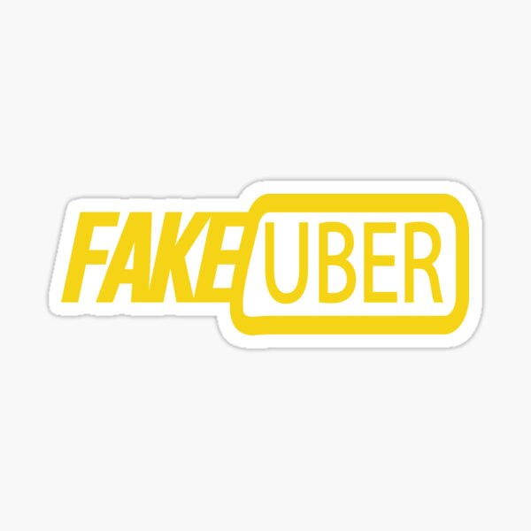 Uber falso Pegatina