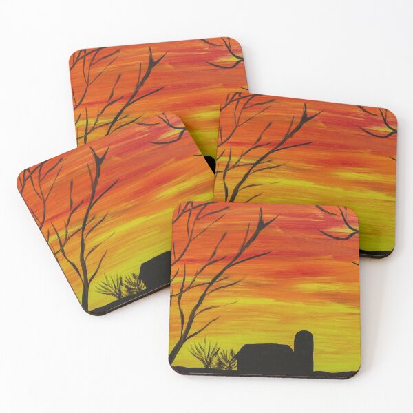 Item preview, Fire Over the Barn (Acrylic Painting) designed and sold by Lori Ackley.