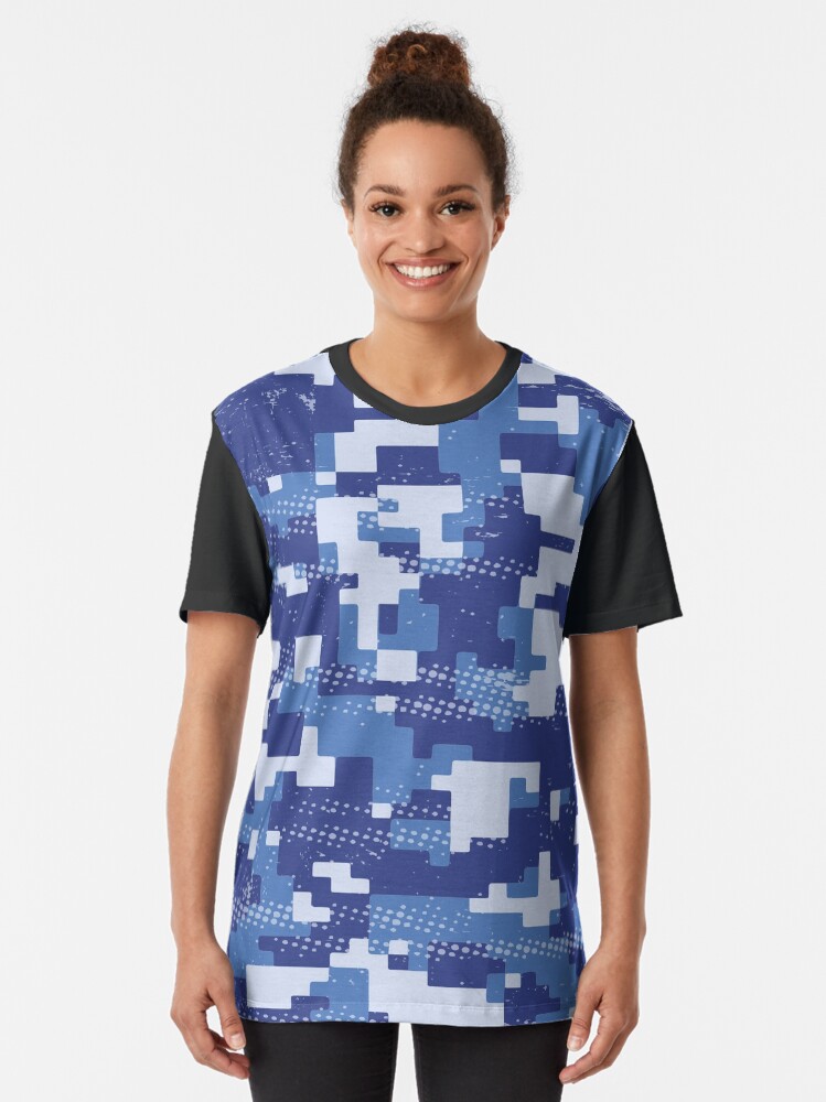 Camiseta camuflaje azul sale