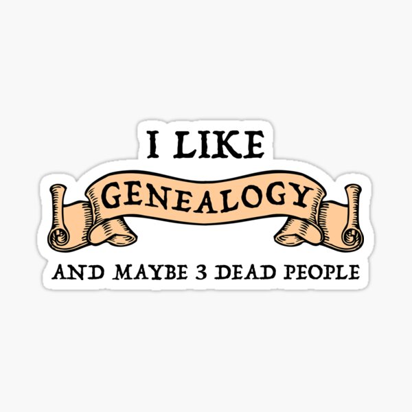 I like Genealogy and maybe like three People Sticker for Sale by  cutefashion