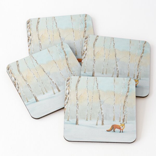 Item preview, Red Fox in Snowy Birch Forest designed and sold by FoxStration.