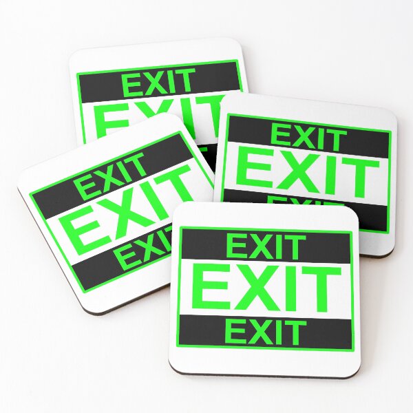 Item preview, Neon Green Exit Sign  designed and sold by SumoShark.