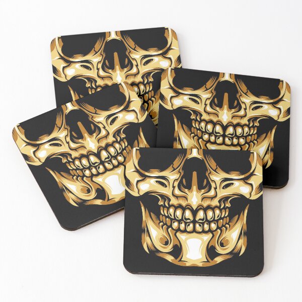 Item preview, Cool mask golden skull skull gift designed and sold by teeseeds.