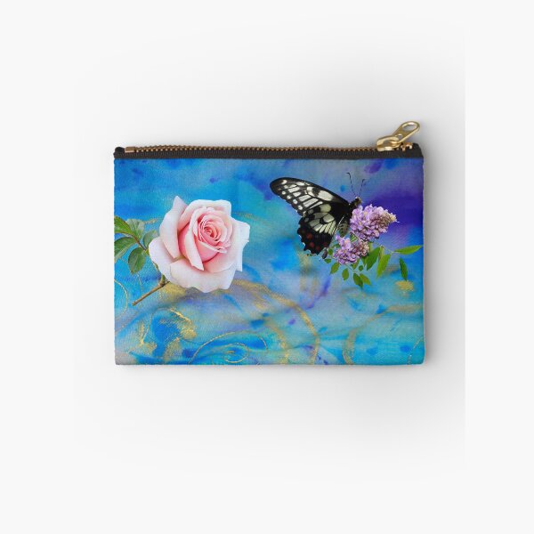 Item preview, Soft Rose butterfly textile art designed and sold by Aquila Light Pictures.