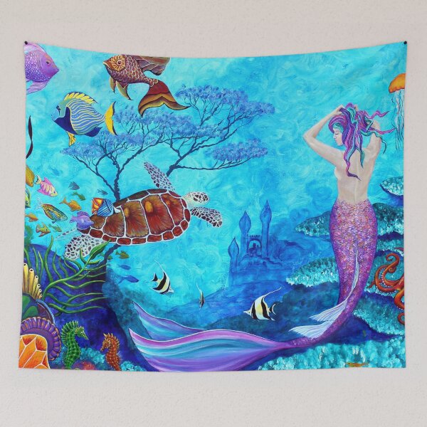 Item preview, A fish of a Different Color mermaid painting designed and sold by Kris Fairchild.