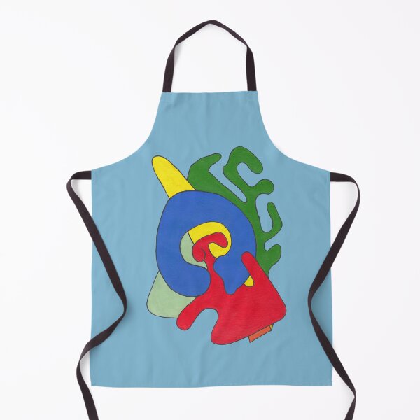 Item preview, Abstract coloured forms on steel blue designed and sold by Melvyn Kahan.