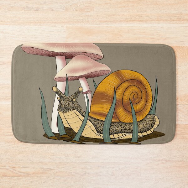 Item preview, Snail and Mushrooms designed and sold by DippyHippie.
