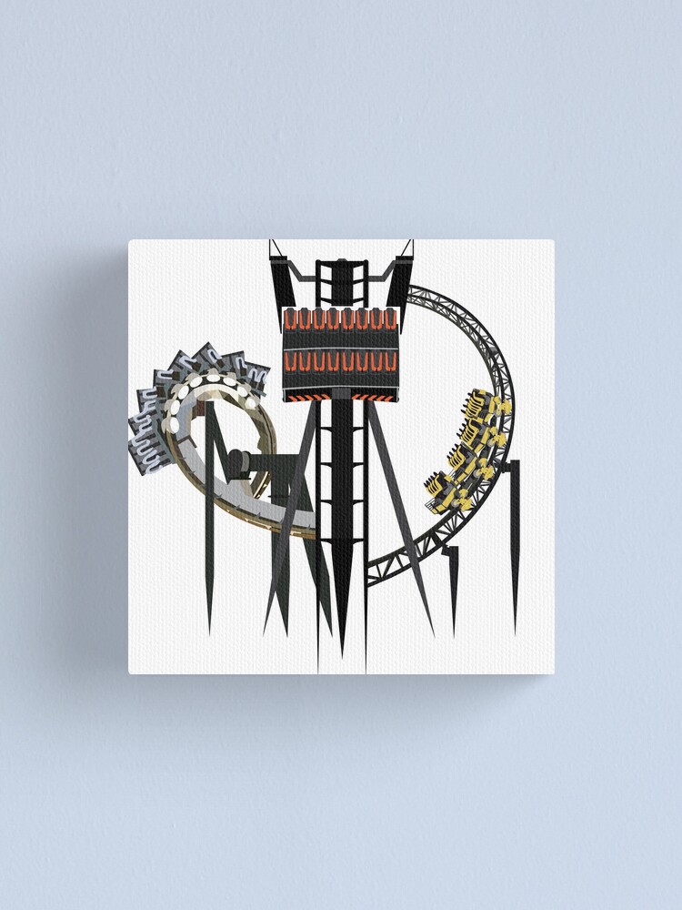 Alternate view of Alton Towers Coaster Trio Design Canvas Print