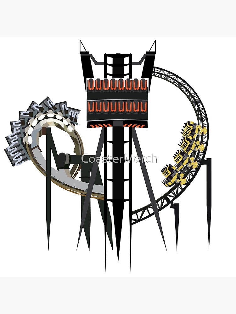 Alton Towers Coaster Trio Design by CoasterMerch