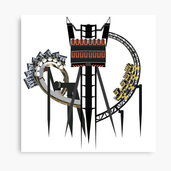 Alton Towers Coaster Trio Design Canvas Print