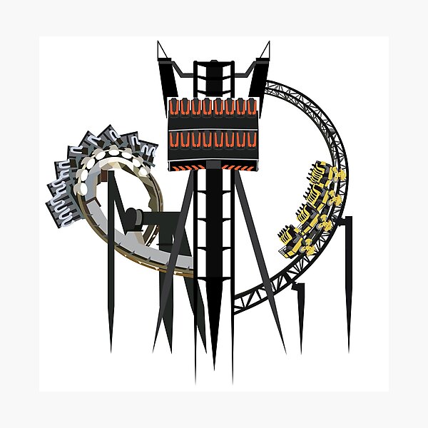 Alton Towers Coaster Trio Design Photographic Print