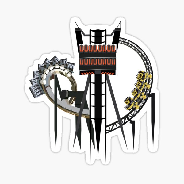 Alton Towers Coaster Trio Design Sticker