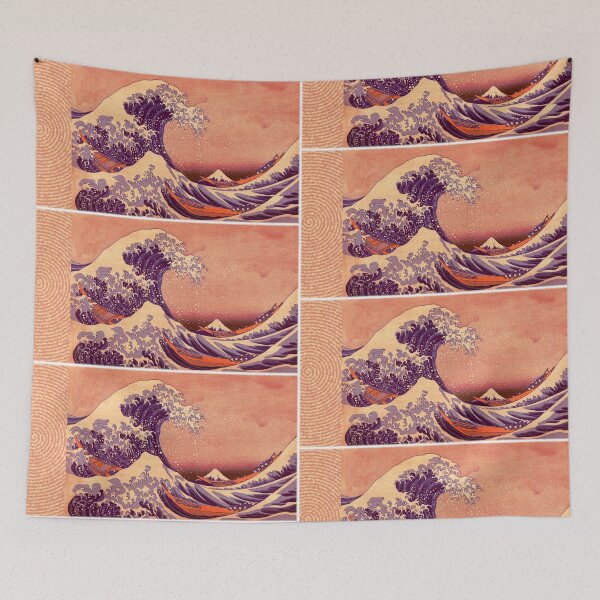 Item preview, The Great Wave - Soft Pink - Retro designed and sold by Christopher Skinner.