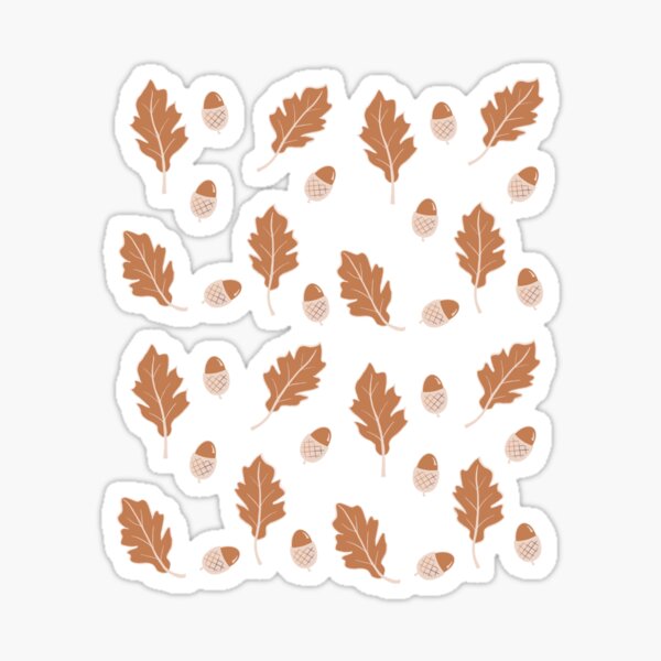 Oak Leaves And Acorns Sticker