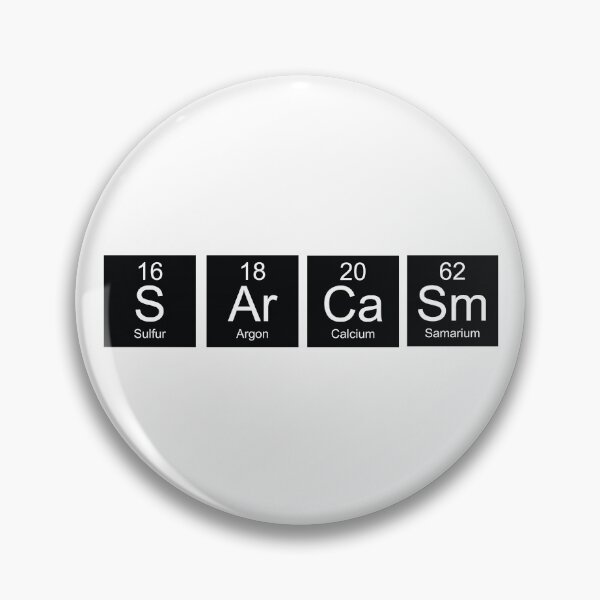 Item preview, Black and White periodic table Sarcasm designed and sold by TamGustam.