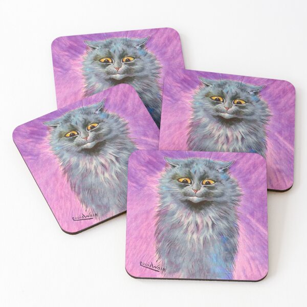 Item preview, Russian Blue Cat - Louis Wain Cats designed and sold by DigitalEffects.