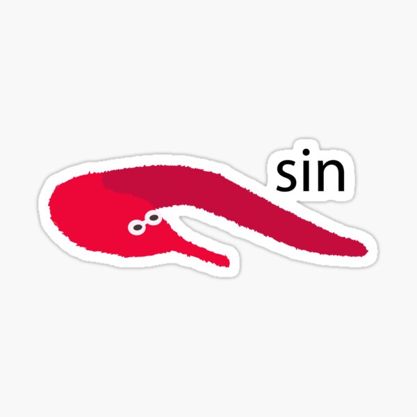 Sin Worm On A String Sticker