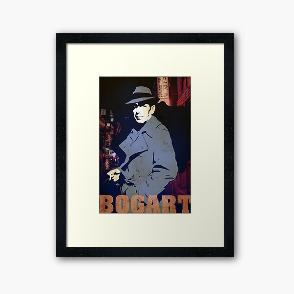 Humphrey Bogart Film Noir Retro Pop Art Framed Art Print
