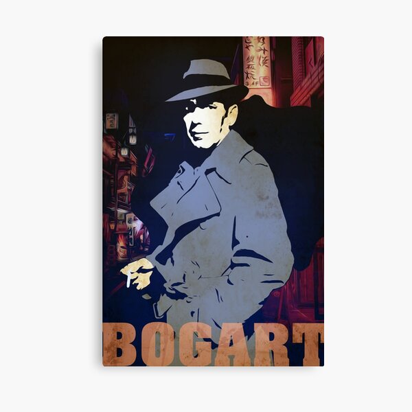Humphrey Bogart Film Noir Retro Pop Art Canvas Print