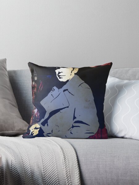 Humphrey Bogart Film Noir Retro Pop Art Throw Pillow