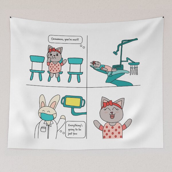 Item preview, Dentist Cat Comic designed and sold by Sari Castro.