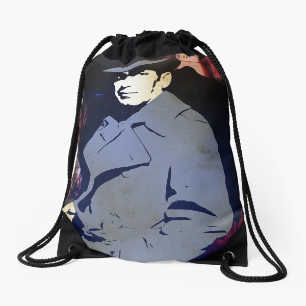Humphrey Bogart Film Noir Retro Pop Art Drawstring Bag