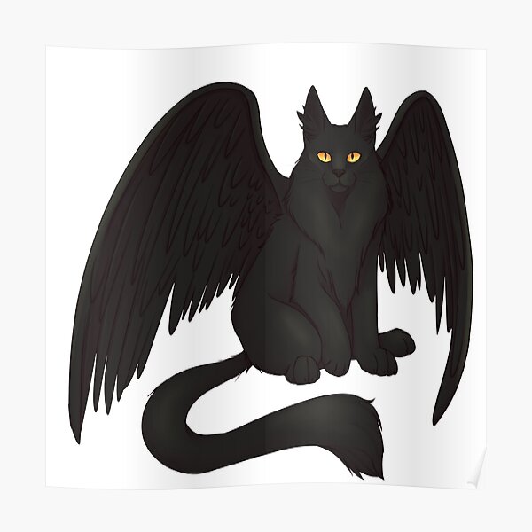 Posters Sur Le Theme Chat Avec Des Ailes Redbubble