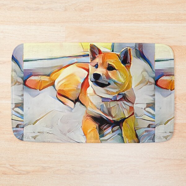 Item preview, Shiba Inu in the style of Wayne Thiebaud designed and sold by Designwebjae.