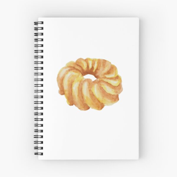 Item preview, Honey cruller donut watercolour illustration (white background) designed and sold by tifft.