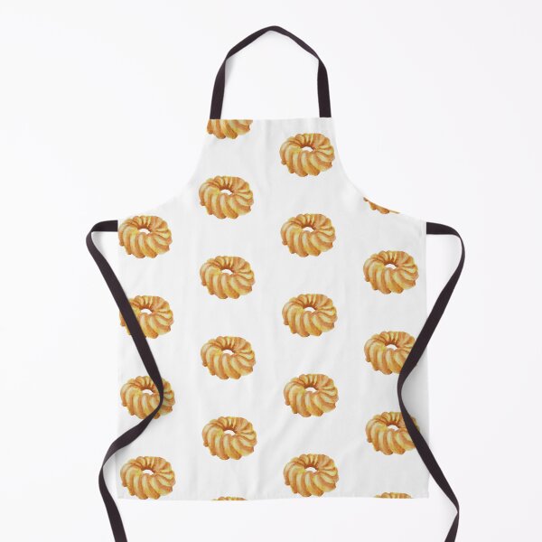 Item preview, Honey cruller donut watercolour illustration (white background) designed and sold by tifft.