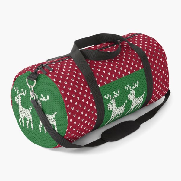 Item preview, Green and red knitted reindeer ugly christmas sweater designed and sold by Fokoloko.