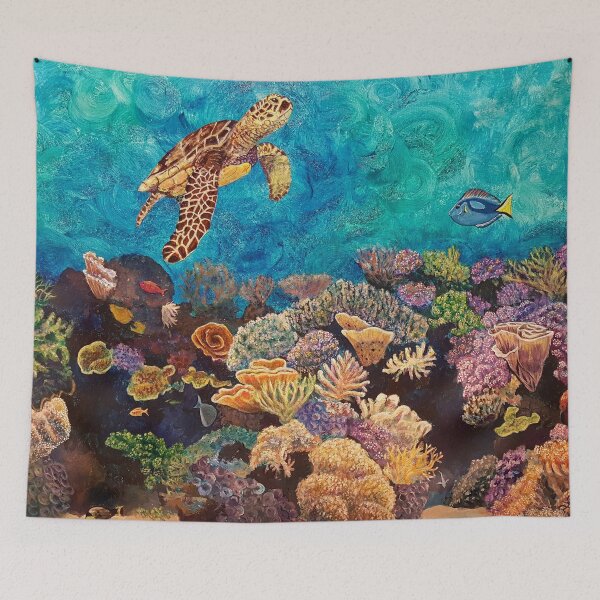 Item preview, Look Around - Sea turtle in Reef designed and sold by Kris Fairchild.