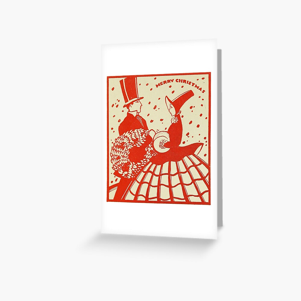 Vintage Christmas Card - circa 1880 Greeting Card