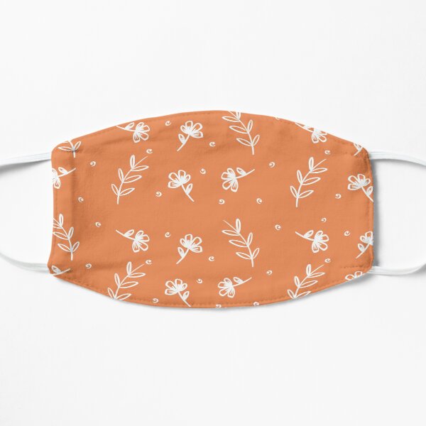 Floral - Rust Flat Mask