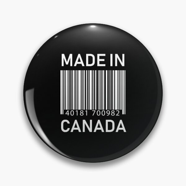 Item preview, Made in Canada Barcode Design on Black designed and sold by ArqDezines.