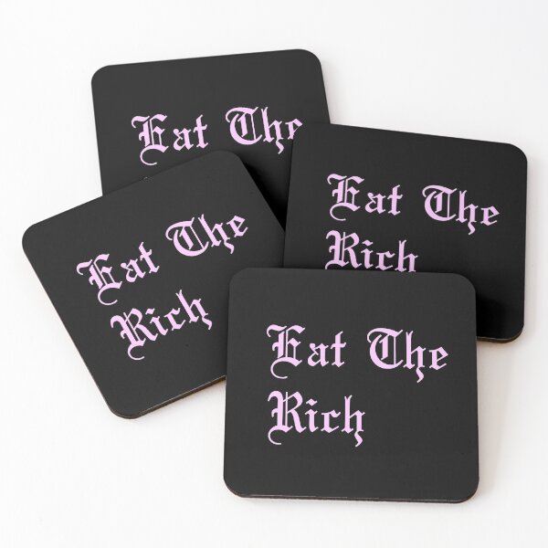 Item preview, Eat The Rich in pastel pink designed and sold by tinyteacups.