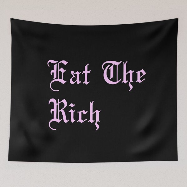 Item preview, Eat The Rich in pastel pink designed and sold by tinyteacups.