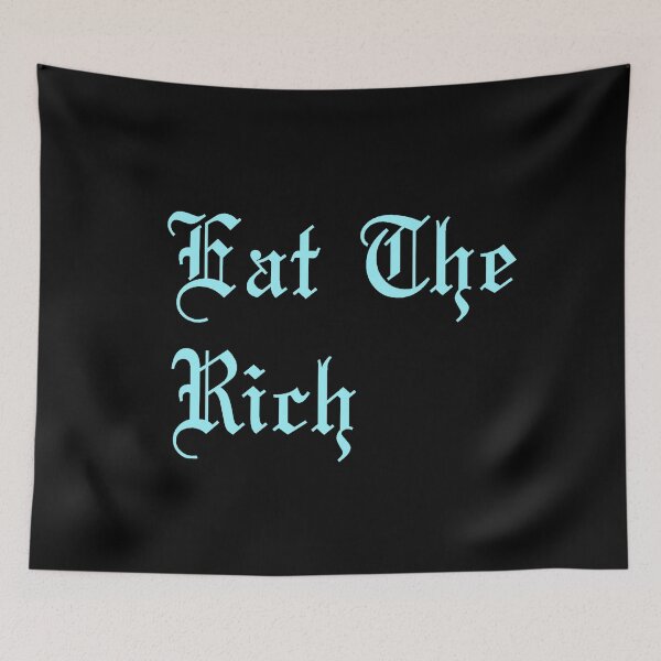 Item preview, Eat The Rich in pastel blue designed and sold by tinyteacups.