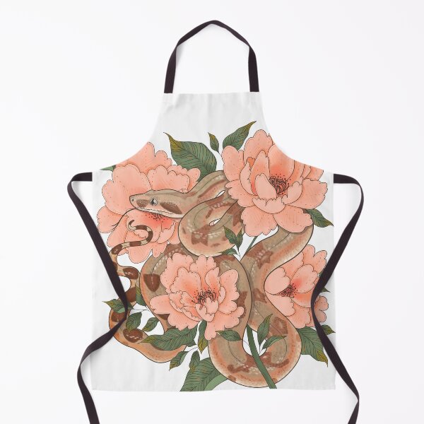Item preview, Peaches the Boa constrictor with Peonies designed and sold by Paige Penrose.