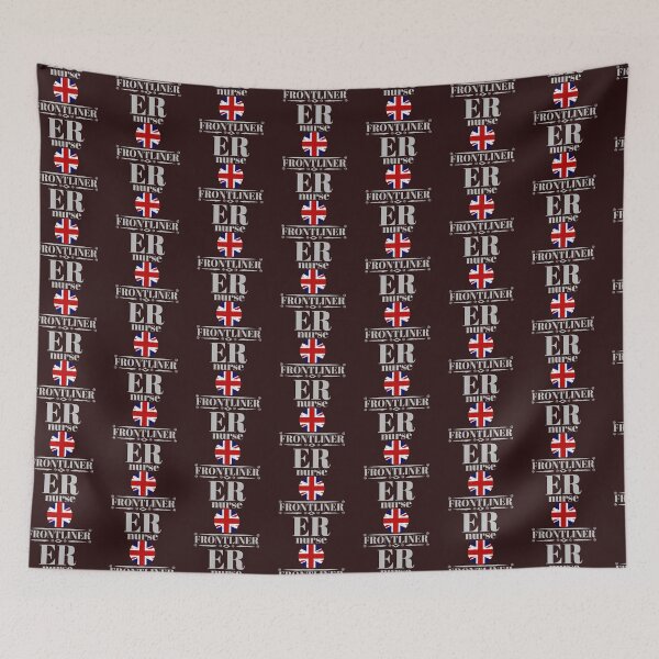 Item preview, er nurse frontliner. UK flag designed and sold by doctors-apparel.