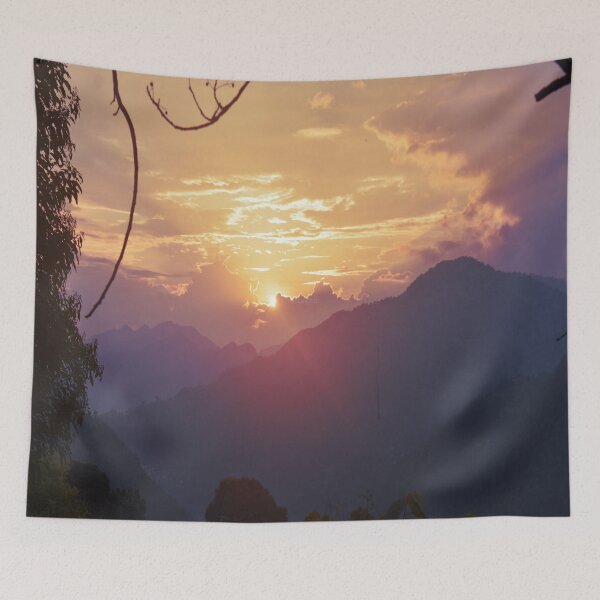 Item preview, Beautiful sunset mountain view designed and sold by Mariolangstieh.