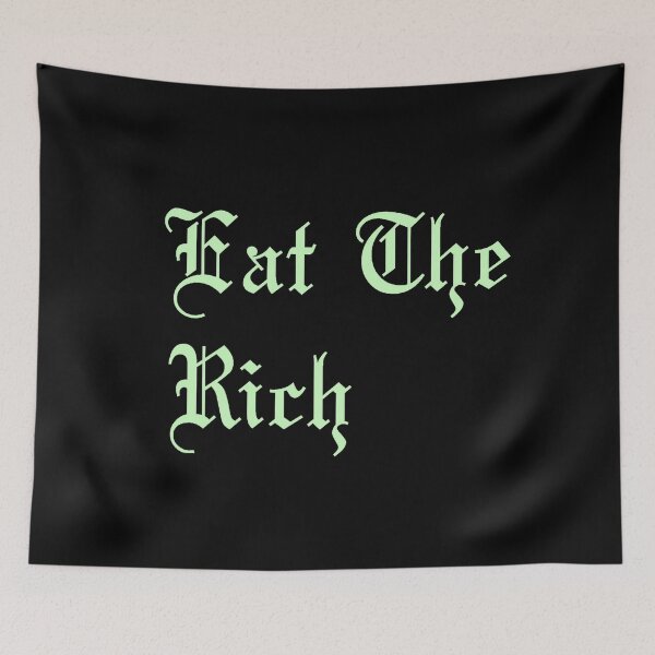 Item preview, Eat The Rich in pastel green designed and sold by tinyteacups.
